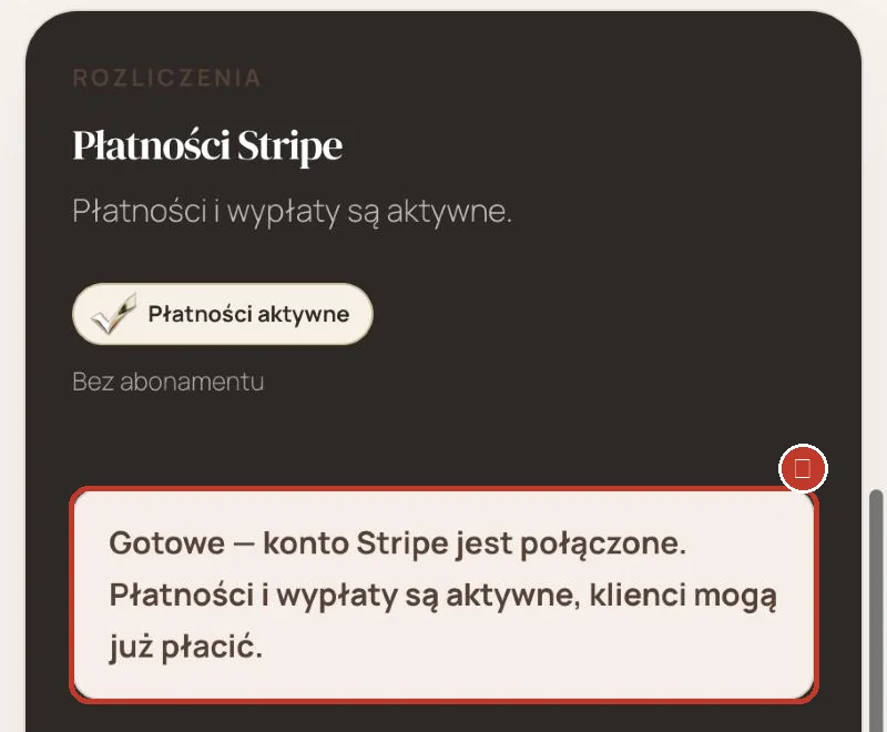 Tak wygląda gotowe konto.